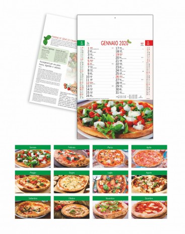 Pizza pizzeria ristorazione calendario 2023 stampa personalizzato