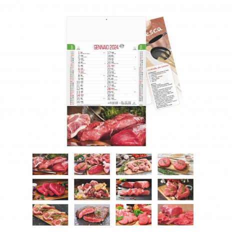 Macelleria carne ristorazione calendario 2024 personalizzato