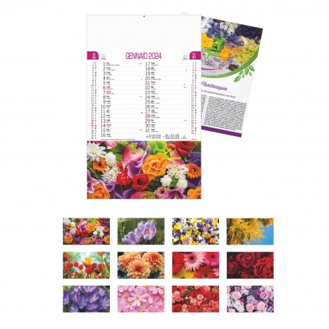 Calendario soggetto fiori economico personalizzato
