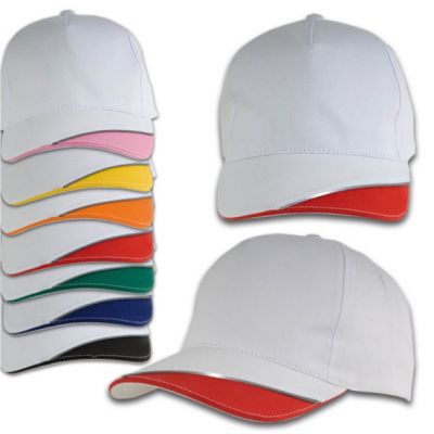 Cappellino Baseball Bianchi con spicchio colorato